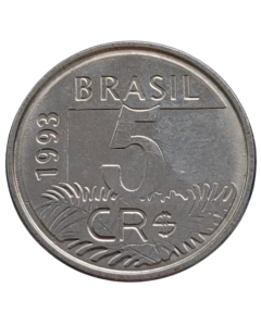 Brasil 5 Cruzeiros Reais 1993 - Arara