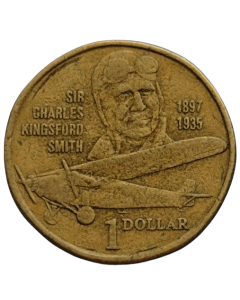 Austrália 1 Dólar 1997 - 100º aniversário - nascimento de Charles Kingsford Smith