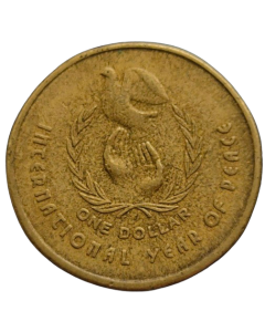 Austrália 1 Dólar 1986 - Ano Internacional da Paz