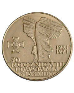 Polônia 10 Zloty 1971 - 50º Aniversário - Batalha da Alta Silésia