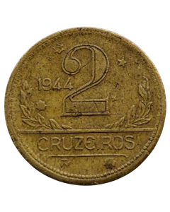 Brasil 2 Cruzeiros 1944 - Com Sigla