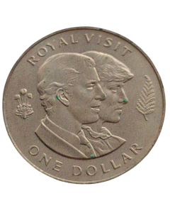 Nova Zelândia 1 Dólar 1983 - Visita Real