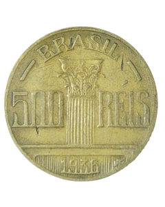 Brasil 500 Réis 1936 - Feijó