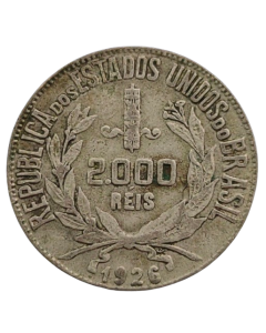 Brasil 2000 Réis 1926 - Mocinha (Prata)