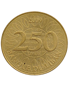 Líbano 250 Livres 2009
