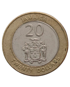 Jamaica 20 dólares 2008 - Magnética