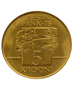 Estônia 5 Coroas 1994 FC - 75 anos do Banco da Estônia