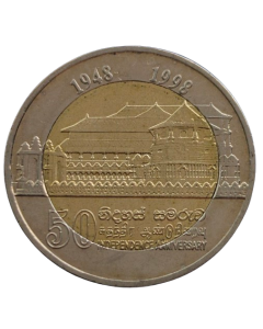 Sri Lanka 10 Rúpias 1998 - 50th Aniversário da Independência
