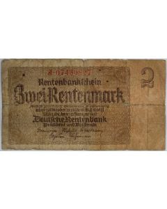 Alemanha 2 Rentenmark 1937 