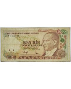 Turquia 5000 Liras 1990