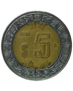 México 5 Pesos 2000