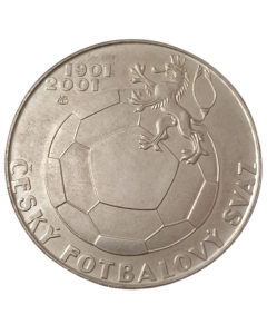 República Checa 200 Coroas 2001 (Prata) - 100 Anos da Federação Tcheca de Futebol