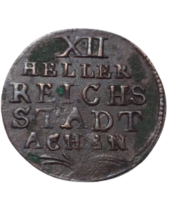 Cidade Imperial de Aachen (Estados Alemães) 12 Heller 1792