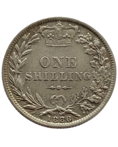 Reino Unido 1 Shilling 1886 - Prata