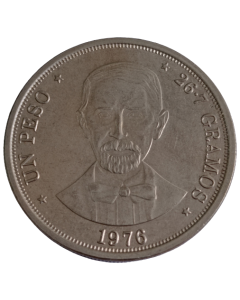 República Dominicana 1 Peso 1976  FC - 100º aniversário - morte de Juan Pablo Duarte