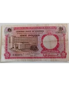Nigéria 1 Libra 1967 MBC