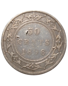 Domínio de Terra Nova (New Foundland) 50 Cents 1896 - Prata