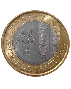 Brasil 1 Real 2015 - 50º aniversário - Banco Central do Brasil
