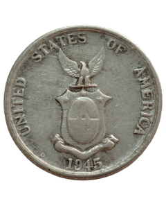 Filipinas 20 Centavos 1945 - Administração dos Estados Unidos (Prata)