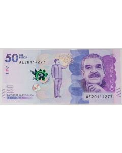 Colômbia 50000 Pesos 2016 SOB+ 