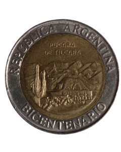 Argentina 1 Peso 2010 - Bicentenário da Argentina - Pucará de Tilcara