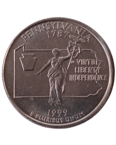 Estados Unidos ¼ dólar 1999 P - Pensilvânia State Quarter