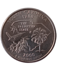 Estados Unidos ¼ dólar 2000 P - Carolina do Sul State Quarter