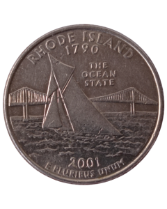 Estados Unidos ¼ dólar 2001 P ou D - Rhode Island State Quarter