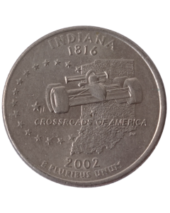 Estados Unidos ¼ dólar 2002 - Indiana State Quarter