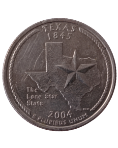 Estados Unidos ¼ dólar 2004 P ou D - Texas State Quarter