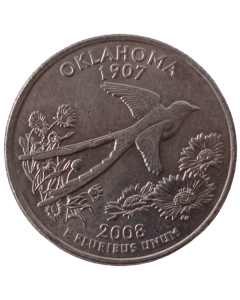 Estados Unidos ¼ dólar 2008 P ou D - Oklahoma State Quarter