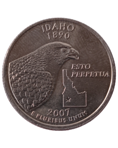 Estados Unidos ¼ dólar 2007 D ou P - Idaho State Quarter