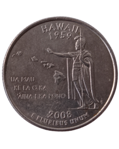 Estados Unidos ¼ dólar 2008 P ou D - Havaí State Quarter