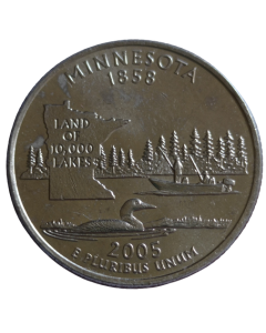 Estados Unidos ¼ dólar 2005 P ou D - Minnesota State Quarter