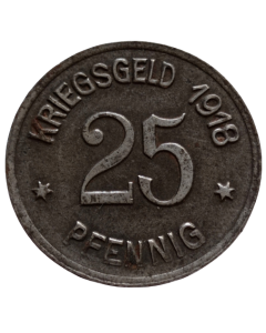 Cidade de Coblenz 25 Pfennig 1918 - Notgeld
