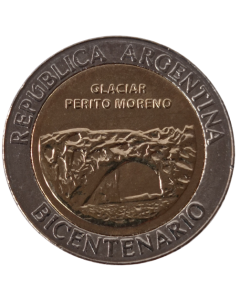 Argentina 1 Peso 2010 FC - Bicentenário da Argentina - Glacial Perito Moreno