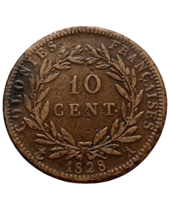 Colônias Francesas 10 Cêntimos 1828