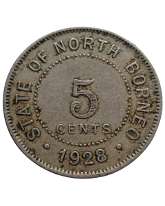 Bornéu do Norte 5 Centavos 1928