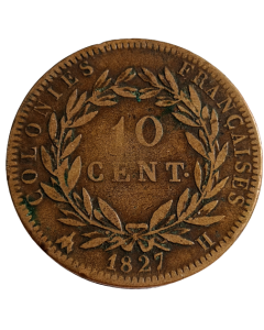 Colônias Francesas 10 Cêntimos 1827