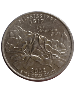 Estados Unidos ¼ dólar 2002 P ou D - Mississippi State Quarter