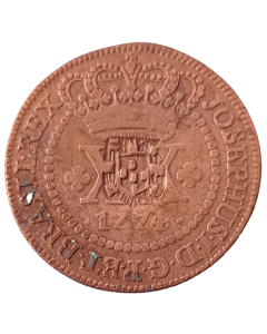 Brasil 20 Réis 1774 - Escudete -  Coroa Média