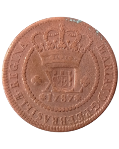 Brasil 40 Réis 1787 - Escudete - Coroa Alta