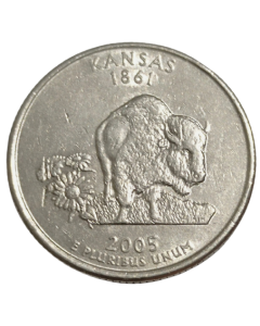 Estados Unidos ¼ dólar 2005 P - Kansas State Quarter