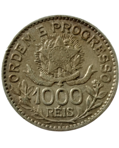 Brasil 1000 Réis 1913 - Estrelas Soltas (Prata)