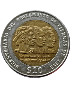 Uruguai 10 Pesos 2015 FC -  Bicentenário de Regularização Fundiária