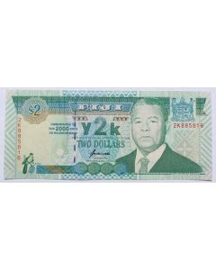 Fiji 2 Dólares 2000 FE - Milênio
