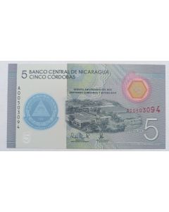 Nicarágua 5 Córdobas 2020 FE - 60 Anos do Banco Central da Nicarágua (Polímero)