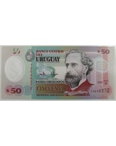 Uruguai 50 Pesos Uruguaios 2020 FE - Polímero