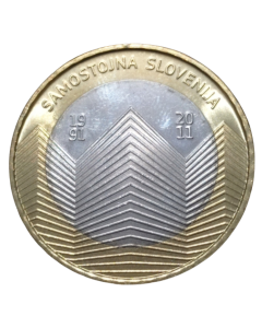Eslovênia 3 Euros 2011 - 20 Anos da Independência da República da Eslovênia