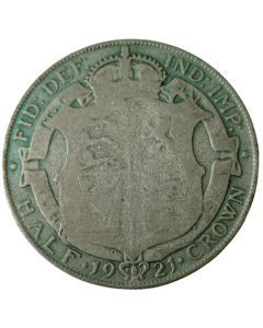 Reino Unido 1/2 Coroa 1921 - Prata